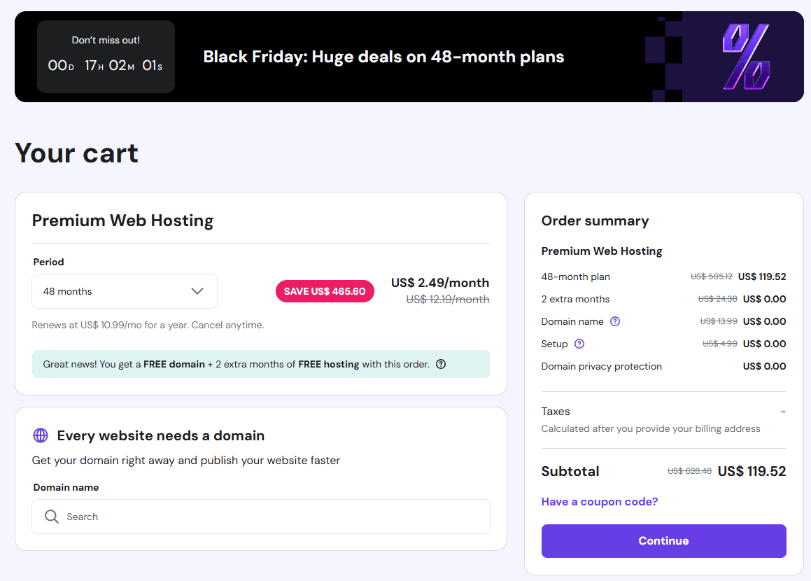 Hostinger Black Friday Sale